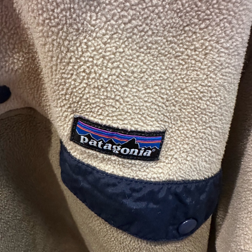 Patagonia Synchilla Brown w Navy Fleece - Picture 3 of 4